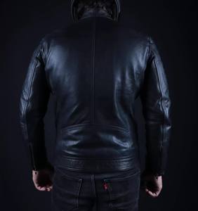 Chaqueta de Cuero Genuino de Piel de Oveja con Acabado de Lujo, Diseñada para Uso Diario en la Calle, Corte Moderno, Logotipo Frontal - Product Image 3