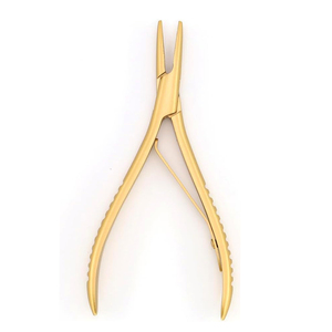 Stainless Steel Rubber Grip Flat <b>Pliers</b> for Hair Extension Remover Keratin Bonding Hair Clamp Bond Crusher Hair Extensions <b>Tools</b> - Product Image 1