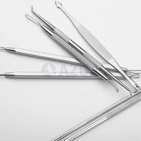 Kit d'outils manuels en acier inoxydable 7 pièces pour l'élimination des points noirs, de l'acné et des comédons – Instrument de soin de la peau