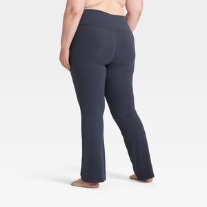 Women's Everyday Soft Ultra High-Rise Crossover Flare <b>Leggings</b> Wide Leg Design Plus Size Sexy Butt Lifting OEM Custom Wholesale - Product Image 6