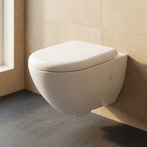 Luxury Rimless Wall Hung Toilet <b>Ceramic</b> WC <b>Pan</b> European Standard Water Saving Bathroom Sanitary Ware - Product Image 4
