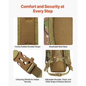 Zaino da uomo 3L TPU per idratazione della vescica in acqua da donna tattico Molle idratazione Pack per escursioni in bicicletta e campeggio - Product Image 6