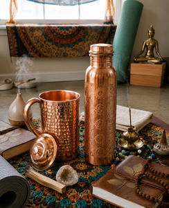 Antique Creations Glossy Hammered Pure Copper <b>Water</b> Jug Set Handmade Luxury Traditional Customizable Wedding Gift Home Use - Product Image 5