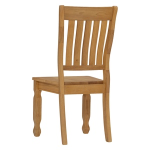 Silla de Comedor Contemporánea de Madera de Caucho Sólido de Primera Calidad con Acabado Natural y Estructura Reforzada para Apartamentos y Hogares - Product Image 2