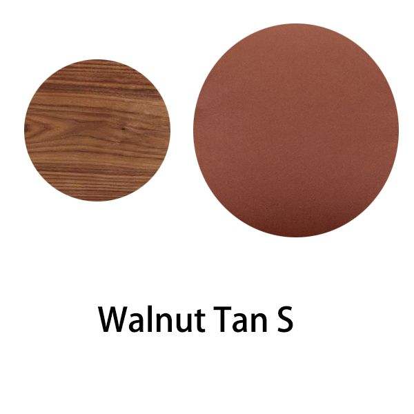 tan leather walnut frame Color
