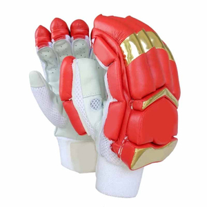 Guantes de Bateo de Cricket Hechos a Medida, Ambidiestros, de Cuero de Alta Calidad, Transpirables, Ligeros, Duraderos y Personalizables - Product Image 1