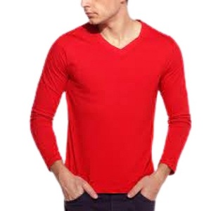Friendly Modern Stylish Everyday Wear Long Lasting Performance 100% Cotton Knitted Slim <b>Fit</b> <b>V</b>-Neck Anti-Wrinkle Front - Product Image 3