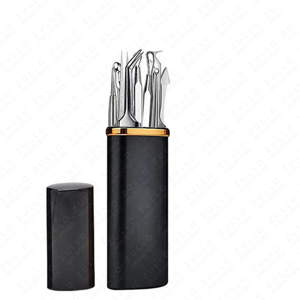 High Precision 10 Piece Facial Acne Extraction Kit Stainless Steel Blackhead Whitehead Remover <b>Tools</b> Custom Label Set - Product Image 2