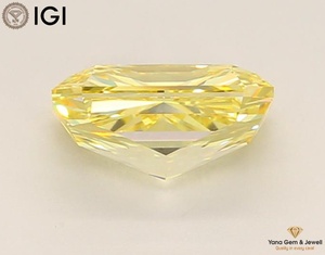 Diamant de 2,00 carats de couleur jaune vif fantaisie, clarté VVS2, taille radiant, cultivé en laboratoire CVD, avec certificat IGI pour sertissage personnalisé - Product Image 5