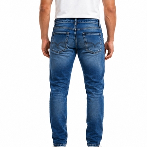 Men Denim Jeans Classic Wash Relaxed Straight Fit Comfortable Daily Wear Modern Casual Style Durable Fabric Premium Jeans - Product Image 2