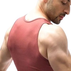 Men's Burgundy Red Sleeveless <b>Muscle</b> <b>Vest</b> Cotton Training Tank Top Casual Bodybuilding Apparel Wholesale Clothing Factory - Product Image 4