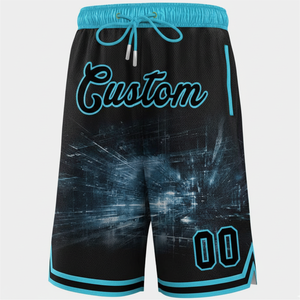 Shorts de basketball brodés personnalisés, style streetwear hip-hop, grandes tailles, séchage rapide, respirants, pour la gym et le fitness - Product Image 5