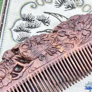 Peine para Barba Clásico de Madera Natural de Calidad, Hecho en India, con Función de Peine para Piojos, para el Cuidado de la Barba y Uso Doméstico - Product Image 6