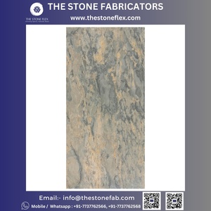 California Gold แผ่นวีเนียร์หินยืดหยุ่นของอินเดียดีไซน์ทันสมัยพื้นผิวขัดเงากรดป้องกันการกัดเซาะทนทานสำหรับการตกแต่งภายใน - Product Image 6