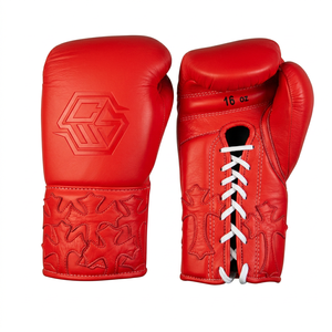 Guantes de Boxeo de Cuero Vacuno Rojo, Protector de Cabeza y Protector Inguinal, Juego de 16 Oz, Equipo de Entrenamiento Protector de Alta Calidad con Marca Personalizada - Product Image 5