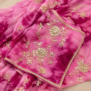 CHOHAN TEXTILE Saree de créateur vintage rose Upada en modal, protection solaire, vente en gros, bordure épaisse, robe de soirée élégante pour femme, mariage - Product Image 5