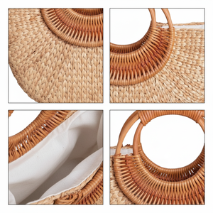 Natural Water Hyacinth <b>Bag</b> for Women Handbaag Handmade in Vietnam Woven Hot Product Wholesale Water Hyacinth Straw Beach <b>Bag</b> - Product Image 2