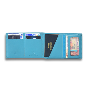 Premium Ocean Genuine Leather <b>Men</b> <b>RFID</b> Guard Bifold <b>Wallet</b> Chain Detail Waterproof Card Holder Handcrafted Everyday <b>Wallet</b> - Product Image 2