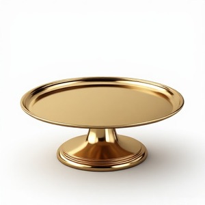 Base para Pastel de Latón de Lujo con Acabado Metálico Dorado Liso para Exhibición en Panaderías, Centro de Mesa para Bodas y Celebraciones de Ocasiones Especiales - Product Image 5