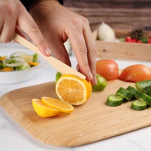 100 Cuchillos Desechables de Bambú Natural, Biodegradables y Ecológicos, para Eventos al Aire Libre y Fiestas - Product Image 4