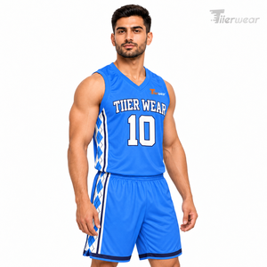 Venta al por mayor nueva camiseta de uniforme de baloncesto para niños diseño personalizado camisetas reversibles chalecos kit técnica de sublimación estilo deportivo - Product Image 3