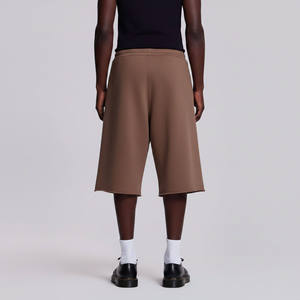 Novedad 2026 Pantalones Cortos Deportivos de Poliéster y Algodón Ecológicos para Hombre, Color Sólido, Bolsillos Laterales, Corte Holgado y Cómodo - Product Image 3