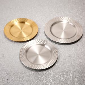 Luxury Stainless Steel Charger Plate Metal Serving <b>Tray</b> Decorative <b>Dinner</b> Plate Underplate for Wedding Hotel Party Tableware - Product Image 2