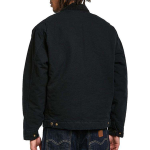 Custom Cotton <b>Canvas</b> <b>Jacket</b> For Men Heavy <b>Canvas</b> Workwear <b>Jacket</b> With Embroidery And Button Closure - Product Image 2