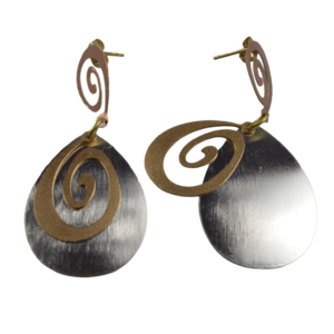 Pendientes de Metal con Acabado Pintado, Diseño Exclusivo para Joyería Femenina - Product Image 1