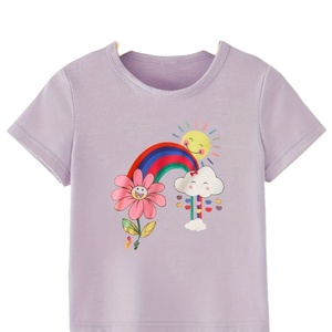 T-shirt pour enfants vêtements pour enfants t-shirt garçon impression de logo personnalisé 100% coton imprimé enfants bébé fille garçon t-shirts - Product Image 4