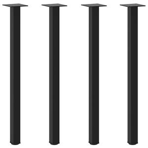 4 pieds de table basse en acier noir 28.3 \ "-29.1 \" pieds de meubles - Product Image 2