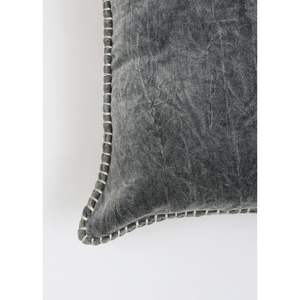 Cuscino decorativo 19x19 pollici in velluto di cotone con bordi cuciti a mano - Product Image 5