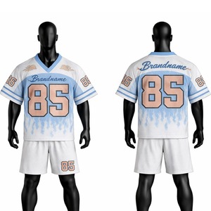 Ensemble de maillot et short de football américain personnalisé, uniforme sportif respirant, vêtements d'équipe personnalisés pour les entraînements et les matchs - Product Image 4