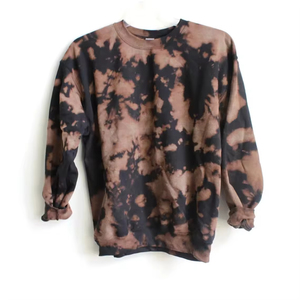 เสื้อสเวตเชิ้ตผู้ชายคอกลมทรงโอเวอร์ไซส์ ลายมัดย้อม ถักนิตติ้ง สวมใส่สบายๆ สำหรับฤดูใบไม้ร่วง ทรงปกติ แขนยาว - Product Image 1