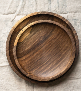 Plato de Madera de Color Natural de Primera Calidad, 6 Piezas, Artesanía Nueva, Plato de Madera Más Demandado - Product Image 5