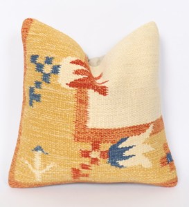 Housse de coussin en laine de luxe, tissée à la main, artisanale, à rayures géométriques, écologique, décoration d'intérieur - Product Image 3