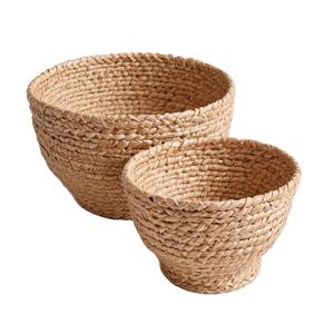 Cuenco de caña y ratán hecho a mano con diseño tejido natural-Pieza decorativa y funcional versátil para la decoración del hogar - Product Image 1