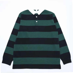 Polo de rugby personnalisé OEM, T-shirt de sport, vêtements d'équipe, 100% coton lourd, respirant, col rond, coupe classique, décontracté, 300g, homme/femme - Product Image 1