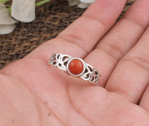 Bague de mariage en turquoise italienne naturelle sertie clos, en argent sterling 925, avec pierre précieuse Moonga méditerranéenne authentique, bijoux pour femme - Product Image 1