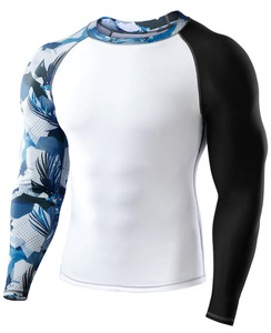 OEM Wholesale Custom Rashguard Men Polyester Long Sleeve UV Protection <b>Swim</b> Sportswear Factory Quick Dry OEM Wholesale - Product Image 1