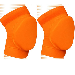 Genouillères de protection élastiques personnalisées en éponge épaisse orange pour le volleyball, le basketball, la danse, anti-collision - Product Image 1