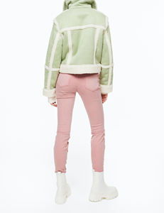 กางเกงยีนส์เอวกลางทรงขาบานสไตล์วินเทจขาดๆ เซ็กซี่ ลุคสตรีทแวร์ ล้างสีแบบ Dirty Wash สำหรับฤดูร้อน - Product Image 2