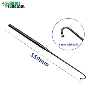 Ensemble d'instruments manuels pour chirurgie des paupières, crochet chirurgical en fil métallique approuvé CE ISO, pointe pour pénétration cutanée, en acier inoxydable, de la marque Hasni Surgical - Product Image 2