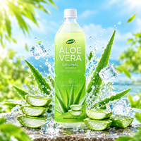 RTD Originele Aloë Vera met Vruchtvlees 1000ml Fles OEM ODM Private Label Lage MOQ Aangepaste Formule Groothandel Export Drankleverancier