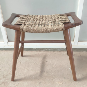 Chaises de jardin en teck massif avec sièges en corde résistante, design moderne et élégant, portables et utilisables en chambre. - Product Image 4