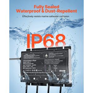 Caricabatterie 4-Bank 10A 12V Smart Marine a bordo IP68 impermeabile RV/barca caricabatteria - Product Image 3