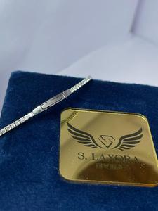 Pulsera de Cadena Tipo Tenis Flexible de Lujo en Oro Blanco de 9K con Diamantes Cultivados en Laboratorio de Corte Brillante y Acabado en Oro Blanco - Product Image 2