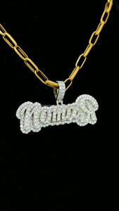 Collar con Nombre Personalizado, Diamante Moissanite VVS, Estilo Hip Hop, Plata de Ley Chapada en Oro, Certificado IGI, Joyería Fina, Regalo para Chicas - Product Image 3