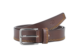 Ceinture en cuir véritable pour homme, décontractée et habillée, avec boucle simple classique en alliage, confortable - Product Image 4