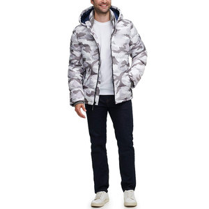 New Fashion Custom Men's Hooded <b>Puffer</b> <b>Jacket</b> High Quality <b>Thin</b> Canvas Silk Lining Winter <b>Jacket</b> with Stylish Design Wholesale - Product Image 5
